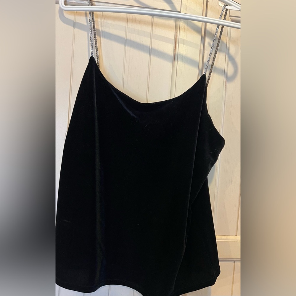 Elegant Black Velvet Women's Top